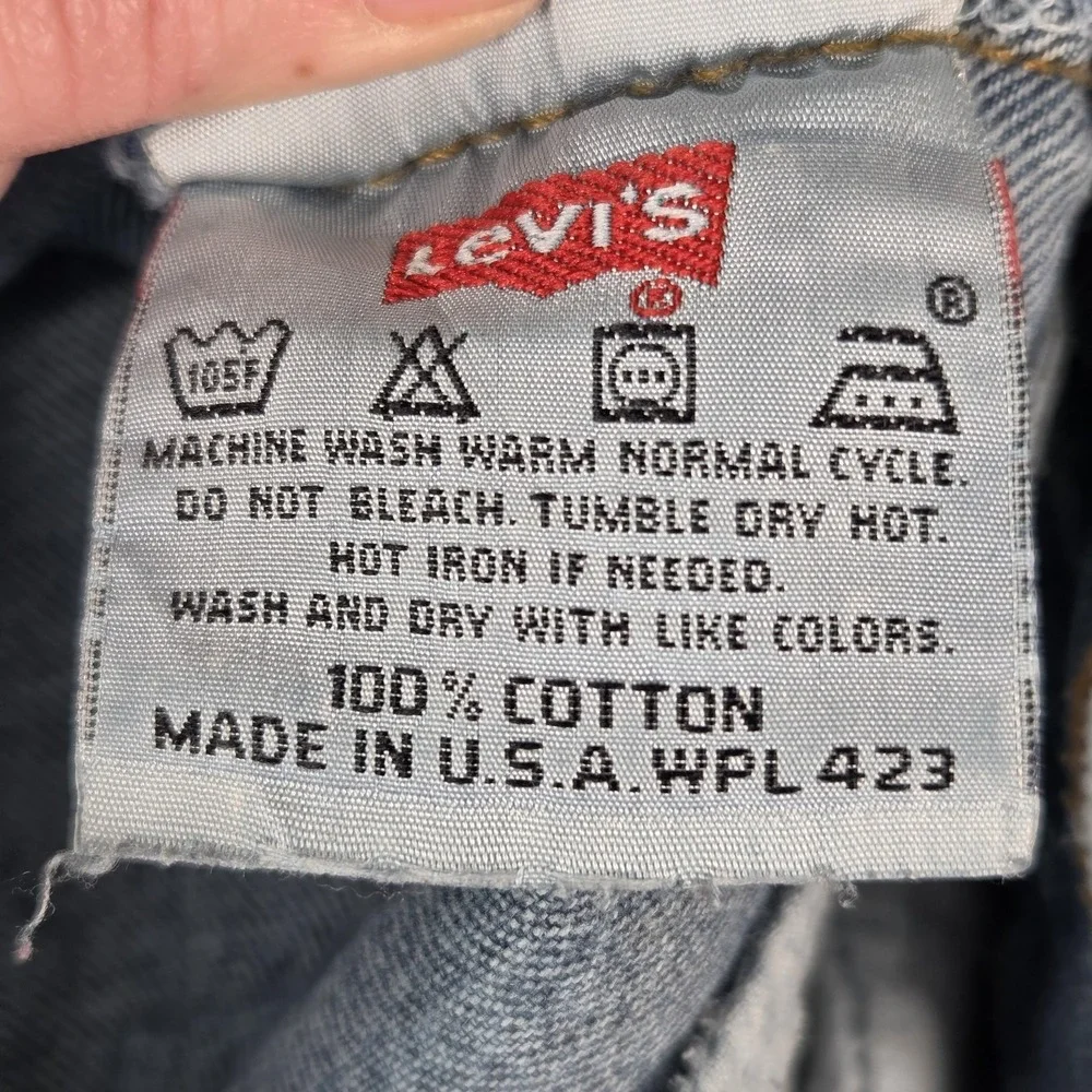 Vintage Levis 501 Jeans Mens High Rise Button Made USA‎ 90s Fits 32x26 Altered